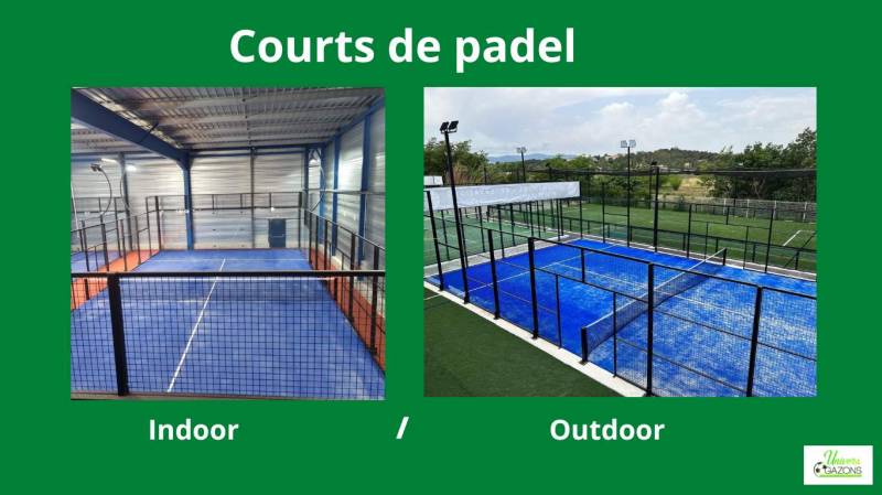 Courts de padel outdoor ou indoor